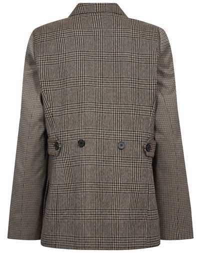 Co'Couture - VeyaCC Check Fitted Blazer - Brown